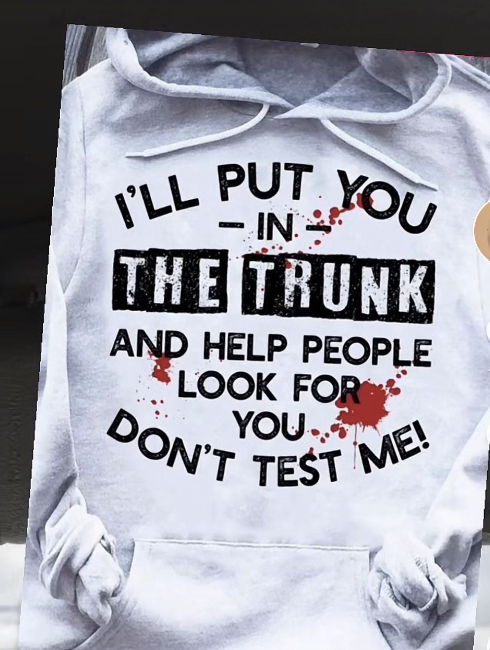 “I’ll put you in the trunk” hoodie
